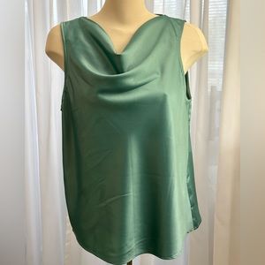 Pleione Sleeveless Satin Blouse